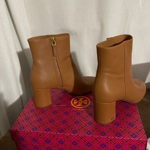 Tory Burch cognac leather booties